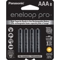 thumbnail image 1 of Panasonic Eneloop Pro AAA High Capacity Ni-MH Pre-Charged Rechargeable Batteries, (Pack of 8), 1 of 5