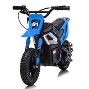 GloryStar 24V Kids Electric Dirt Bike, 350W Motor, 10 MPH Max Speed, 12-Mile Range, Rear Wheel Suspension for Comfort, Twist Grip Throttle, Rubber Tires for Traction