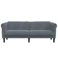 thumbnail image 2 of vidaXL Sofa 3-Seater Dark Grey Velvet, 2 of 5