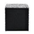thumbnail image 4 of HomePop Pouf en Tissu à Motif Tribal Moderne, Design Cube Carré, Noir/blanc, 4 of 8