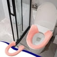 thumbnail image 4 of Universal Suit Soft Warmer Toilet Seat Cover With Snaps Stretchable Washable Fiber Cloth Easy Installation For Elongated And Round Seats Giftable Cozy Bathroom Accessory 15.7x19.7in, 4 of 8