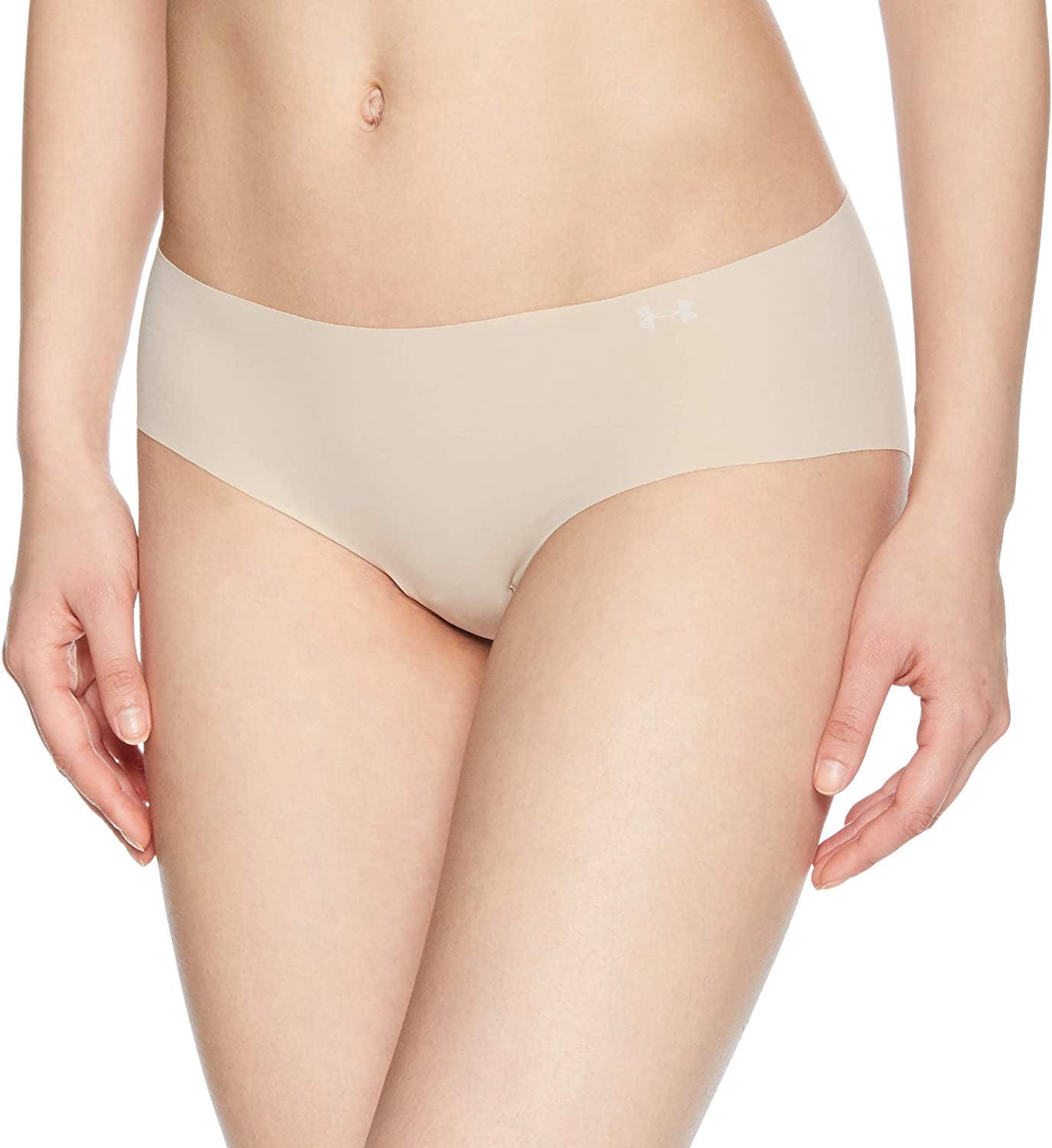 Under Armour Women's Pure Stretch Hipster, Nude /White, X-Large