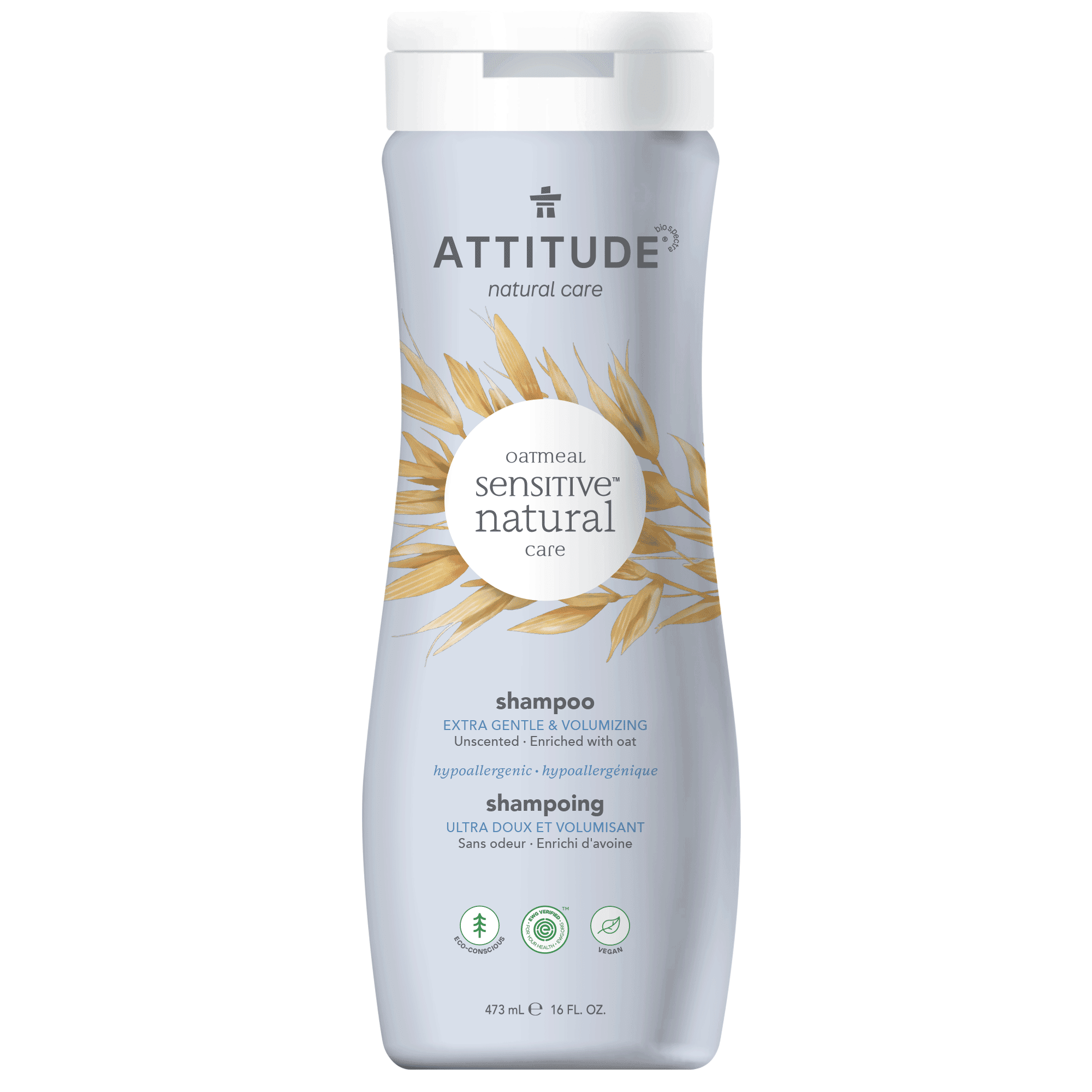 Attitude Shampoo Extra Gentle Fragrance Free 473ml