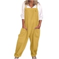 thumbnail image 2 of Fankiway Salopette Décontractée Ample pour Femme, Coton et Lin, Taille P, 2 of 8