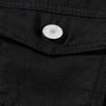 thumbnail image 2 of Veste en Jean pour Femmes, Basique, Boutonnée, Extensible, Ajustée, à Manches Longues, 2 of 8