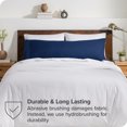 thumbnail image 4 of Bare Home Body Pillowcase - Envelope Closure - Ultra Soft - Double Brushed - Dark Blue, 4 of 6