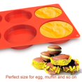 thumbnail image 3 of 2 Pack Large Silicone Baking Molds Reusable 6-Cavity  Disc Mold Non-Stick Mold for Cake Candy, 3 of 11