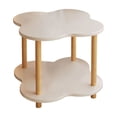 thumbnail image 1 of White Wooden Side Table 53X40X40Cm Small End Table With Storage Shelf Living Room Coffee Table Nightstand For Bedroom Sofa Balcony Compact Furniture With Open Shelf Design Modern Home Deco, 1 of 6