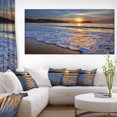 thumbnail image 1 of Calm Seashore with Blue Waves - Seashore Canvas Art Print, 1 of 4