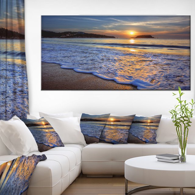 Calm Seashore with Blue Waves - Seashore Canvas Art Print
