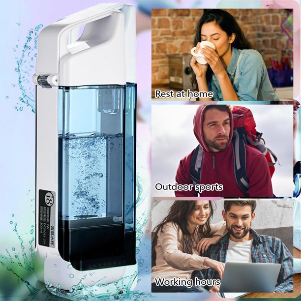 Portable Hydrogen Water Bottle and 2-in-1 Hydrogen Rich Cup for