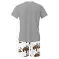 thumbnail image 5 of JDQJBZ Mens 2 Piece Pajama Set Short Sleeve Crewneck T Shirt and Shorts with Print, 5 of 5