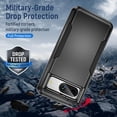 thumbnail image 4 of [PST] Google Pixel 8 Hard Case, Dual Layers Heavy Duty Rubber Armor Bumper Hard Case Cover, 4 of 5