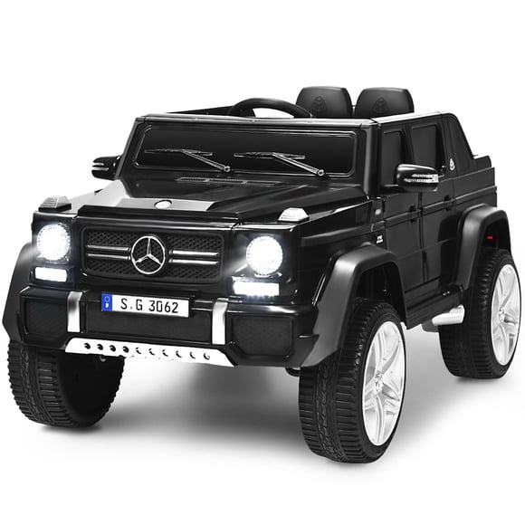 Patiojoy Voiture Électrique pour Enfant 12V sous Licence Mercedes-Benz avec Télécommande, Voiture à Batterie, Noire