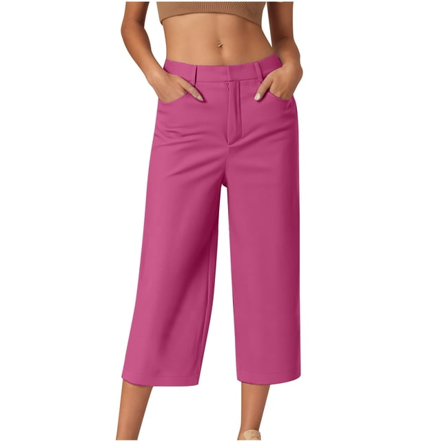 ShomPort Pantalon de Golf pour Femmes, Tenue de Bureau Décontractée, Ample, Extensible, Pantalon Court de Travail, Léger, Athlétique, Pantalon de Bureau