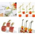 thumbnail image 4 of HLONK Bamboo Cocktail Picks Bamboo Knot Picks 100 Pcs 4.8 inch with Looped Knot Fancy Bamboo Toothpicks Natural Bamboo Picks Bamboo Skewers for Appetizers Cocktail Toothpicks, 4 of 8