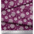 thumbnail image 2 of Soimoi Polyester Crepe Fabric Artistic Floral Print Sewing Fabric Yard 42 Inch Wide, 2 of 3