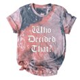 thumbnail image 4 of Pompotops Women's Summer Fashion Letters Round Neck Print Collar Short Sleeve Top, 4 of 9