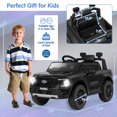thumbnail image 3 of Costway Voiture Électrique 12 V pour Enfants sous Licence Ford Ranger avec Télécommande, Panier de Rangement, Noir, 3 of 10