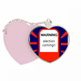 thumbnail image 1 of Election Closing Alert Red Alarm Mirror Travel Purse Makeup Heart Pink, 1 of 4