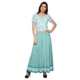 thumbnail image 1 of Moomaya Ensemble Ample Palazzo et Haut Court Robe Ethnique Imprimée Santoon pour Femmes, 1 of 1