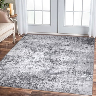 BERTHMEER 3'x5' Small Abstract Washable Area Rugs for Kitchen Bedroom Entryway Bathroom Rugs Non Slip Modern Dorm Office Contemporary Distressed Rugs Carpets Tapis, Brown