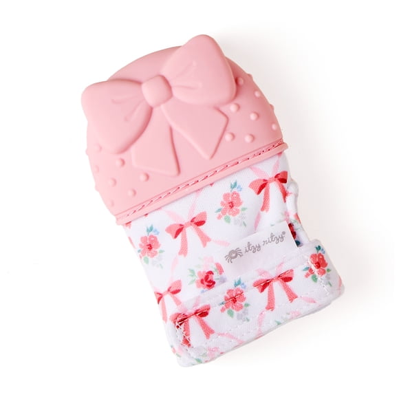 Itzy Ritzy Itzy Mitt™ Bow Anneau de dentition en silicone pour nourrissons, 0 mois et plus