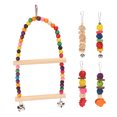 thumbnail image 2 of Bird Cage Toy Set,  Free Hook Installation 5pcs  Swing Chewing Toys  For Budgies, 2 of 8