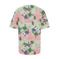 thumbnail image 4 of EGNMCR T-Shirts pour Femmes T-Shirts d'Été Décontractés à Col Rond à Manches Courtes T-Shirts à Imprimé Floral Coupe Ajustée Hauts Basiques Tees Blouses, 4 of 6