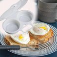 thumbnail image 3 of Becaristey Save Time In Kitchen Microwave Egg Cooker White Wide Application Egg Steamers white 1Set, 3 of 6