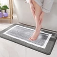 thumbnail image 4 of Fwttom Color Geometry Bath Mats for Bathroom Non Slip 16X24 Small Dark Gray Bathroom Rugs Absorbent Soft Washable Microfiber Bath Mat Bathroom Carpet, 4 of 6