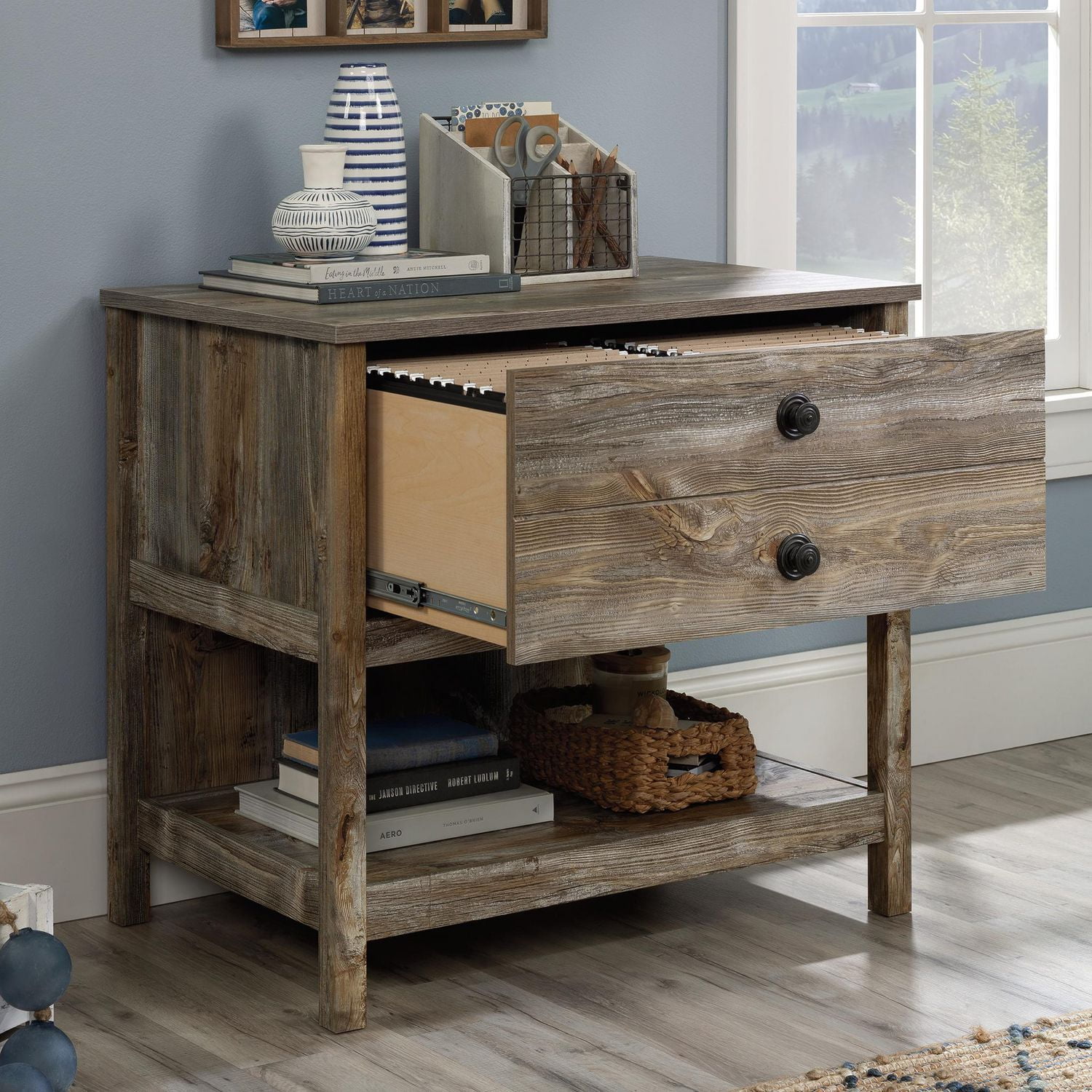Sauder La Collection Granite Trace Classeur latéral, Finition Rustic Cedar, 433951