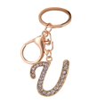 thumbnail image 2 of Porte-clés 26 Lettres Strass Unisexe Compact Longue Durée Porte-Clés Sac Décoration, 2 of 8
