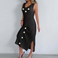 thumbnail image 4 of Besolor Robe Maxi Crochet Sans Manches pour Femmes, Robe Longue en Tricot à Fleurs Ajourée, Maillot de Bain de Plage, 4 of 4