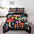 thumbnail image 2 of Erosebridal Colorful Mushroom Bedding Queen Comforter Set, Glitter Down Comforter, Cartoon Theme Decor, Reversible 3 Pieces, 2 of 8
