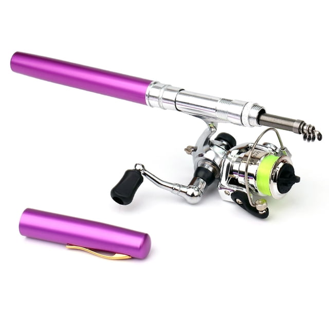Pocket Collapsible Fishing Rod Reel Combo Mini Pen Fishing Pole Kit Telescopic Fishing Rod Spinning Reel Combo Kit