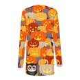 thumbnail image 5 of Women‘s Halloween Cardigan Sweater Skull Pumpkin Print Pattern Long Cardigans Sweater Coats Tops Ginger M, 5 of 5