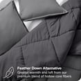 thumbnail image 4 of Bare Home Douillette Réversible Ultra Douce - Alternative au Duvet d'Oie - Grand Lit, Gris/gris Fer Forgé, 4 of 8