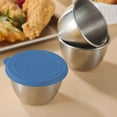 thumbnail image 2 of Sentmoon Condiment Containers with Lids Salad Dressing Container Leakproof Reusable Stainless Steel Small Container with Lid Sauces Containers for Lunch Box Picnics Travel for Meal Prep and Portion, 2 of 7