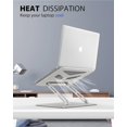 thumbnail image 5 of Support d'Ordinateur Portable Réglable pour Bureau, Rehausseur d'Ordinateur Portable Portable, Support d'Ordinateur Portable en Aluminium Pliable, Ordinateur Ergonomique, 5 of 5