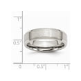 thumbnail image 3 of Mens Chisel 6mm Stainless Steel Beveled Comfort Fit Wedding Band Ring, 3 of 6