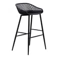 thumbnail image 1 of Moe's Home Piazza Contemporary Patio Bar Stool - Set of 2, Black, 1 of 7
