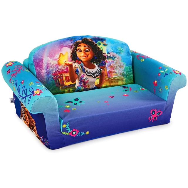 Marshmallow Furniture Canapé-Lit en Mousse 2-en-1 pour Enfants à Ouverture Rabattable, Encanto