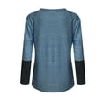thumbnail image 4 of CEHVOM Blouse d'Été pour Femme à Manches Longues, Col Rond, à Rayures Imprimées, 4 of 6