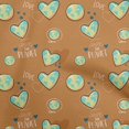 thumbnail image 1 of oneOone Rayon Rust Brown Fabric Save Earth Dress Material Fabric Print Fabric By The Yard 56 Inch Wide, 1 of 5