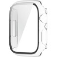 thumbnail image 3 of KOMI Case Compatible with Apple Watch Series 8 7 45mm PC with Tempered Glass Screen Protector,3Pack Full Coverage Ultra-Thin HD Clear Protective Cover for iWatch S7(45mm, Clear/Black/Green), 3 of 5