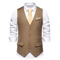 thumbnail image 1 of EGNMCR Tank Tops Men Men Solid Fashion Retro Have Pockets Single-breasted V-neck Tanks Tops Blouse, 1 of 9
