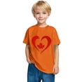thumbnail image 4 of uublik T-shirt Feuille d'Érable Canadienne pour Enfants, Manches Courtes, Hauts d'Été pour Enfants, T-Shirts à Col Rond, T-Shirts Mode, Taille 3T-10, Orange, 4 of 6
