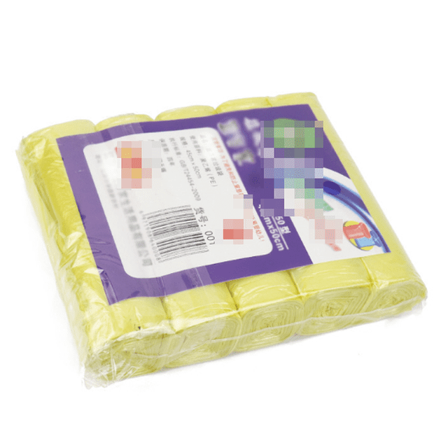 Yellow Trash Bags Strong 5 Rolls Set Garbage Bin Liners Small Plastic Kitchen Bathroom Office Home Waste Disposal Bags Heavy Duty Design In Yellow Color For Everyday Cleaning Needs 60Pcs B