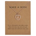 thumbnail image 4 of 26 Letters Z Heart Shape Pendant Necklace Rhinestone rose gold Rose Golden Clavicular Chain Jewelry Couple Gift, 4 of 6